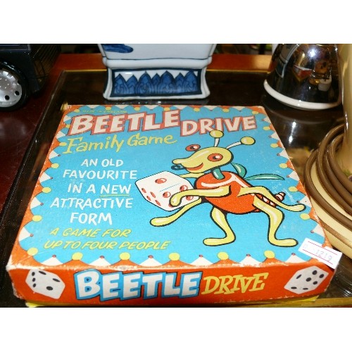 322 - VINTAGE BEETLE DRIVE FAMILY GAME WITH ORIGINAL BOX.