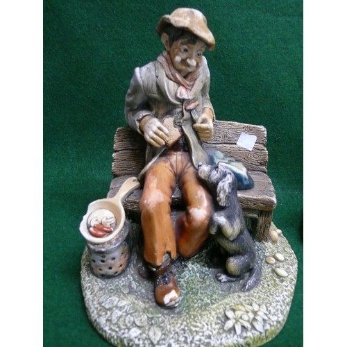 101 - A FIGURINE OF 'GRANDADS DARLING 'REF NO 830 BY NATURECRAFT ENGLAND PLUS A FURTHER FIGURINE OF HOPEFU... 