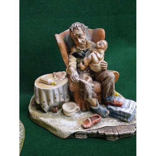 101 - A FIGURINE OF 'GRANDADS DARLING 'REF NO 830 BY NATURECRAFT ENGLAND PLUS A FURTHER FIGURINE OF HOPEFU... 