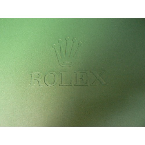 38F - A Rolex Director's folder (for A4 size documents)  in green leather effect, 