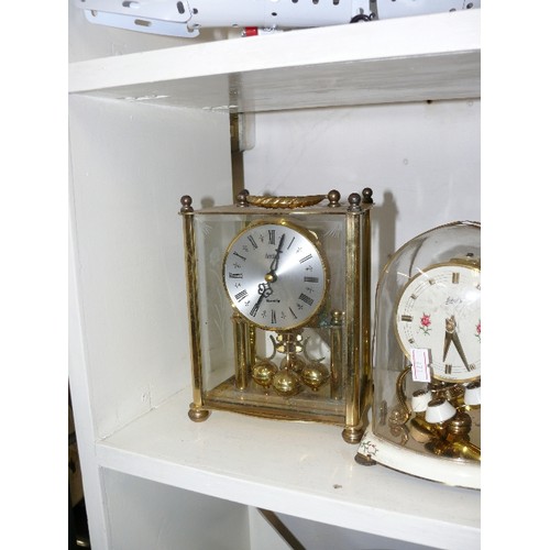 111 - THREE GOOD QUALITY DECORATIVE MANTLE CLOCKS