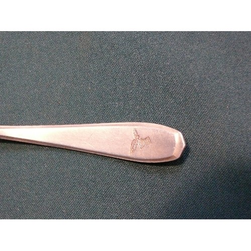 220D - A WW2 German Luftwaffe teaspoon with eagle and swastika mark and 