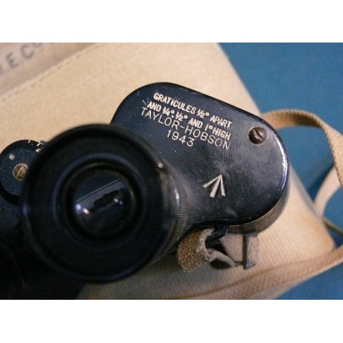 221 - WW2 Binoculars by Taylor-Hobson dated 1943, with broad arrow mark. Marked 