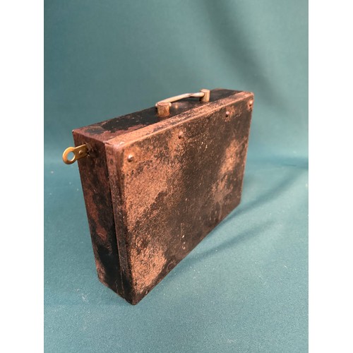 341 - Antique Security box with side slot numbered key