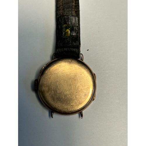 29E - A vintage ladies 9ct gold wrist watch - spares / repair /scrap. Gross weight 11 grams