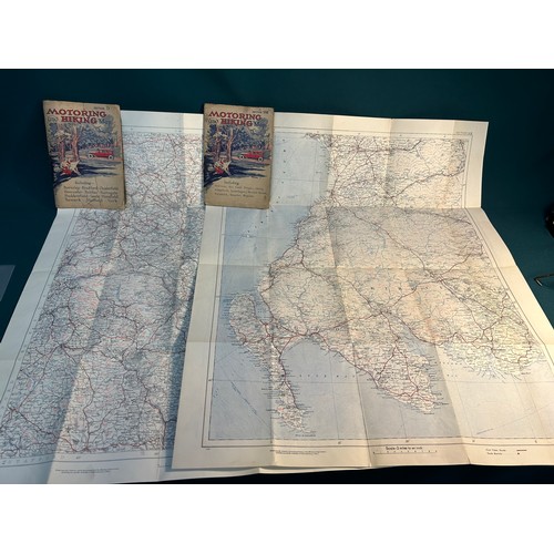 153 - Two circa 1920's folding Motoring & Hiking Maps by W & A K Johnston Ltd, Section SM (Ardrossan to Wi... 