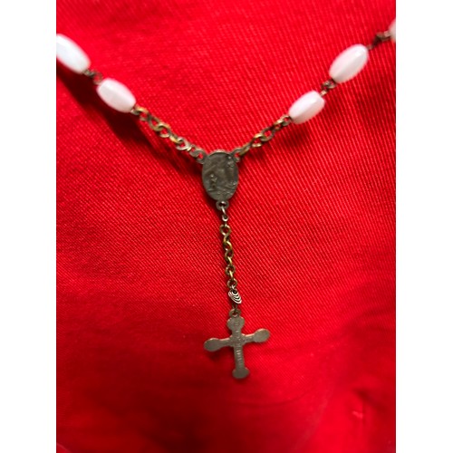 9 - ROSARY BEAD NECKLACE & CROSS