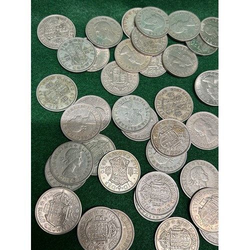 21 - 54 X HALF CROWNS, GEORGE VI & ELIZABETH II