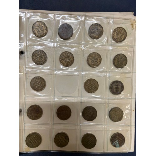 27 - ALBUM OF BRITISH COINS - FARTHINGS, HALFPENNIES, PENNIES, SIXPENCES, SHILLINGS, TWO-SHILLINGS, HALFC... 