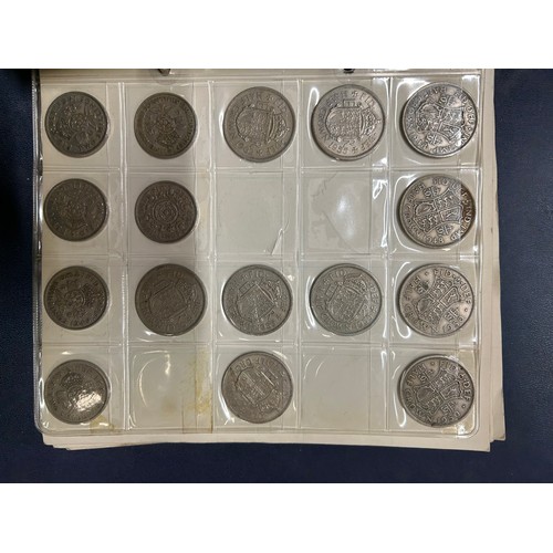 27 - ALBUM OF BRITISH COINS - FARTHINGS, HALFPENNIES, PENNIES, SIXPENCES, SHILLINGS, TWO-SHILLINGS, HALFC... 