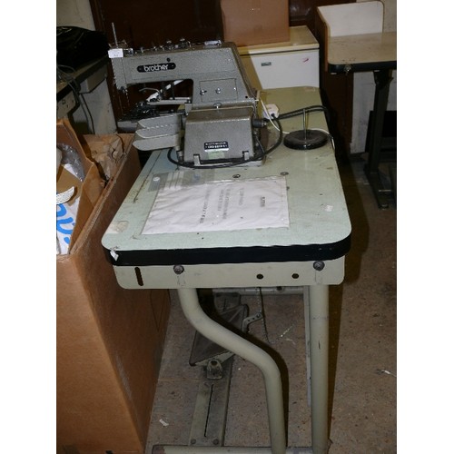 54 - AN INDUSTRIAL BROTHER CB3-B913-1 CHAIN STITCH BUTTONING MACHINE.