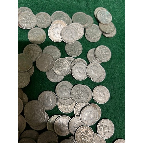 25 - 120 X SIXPENCE COINS, GEORGE VI & ELIZABETH II