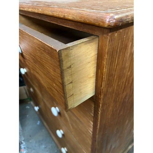 395 - A very large Victorian pine chest of drawers from a Norfolk country house. 2 over 4 drawers. With or... 