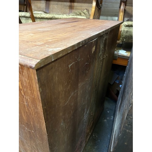 395 - A very large Victorian pine chest of drawers from a Norfolk country house. 2 over 4 drawers. With or... 