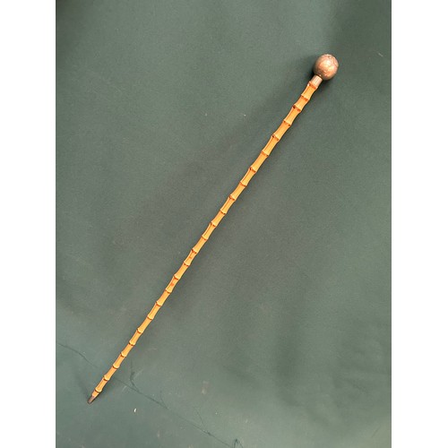 209 - A WW1 Machine Gun Corps swagger stick with bamboo shaft. Length