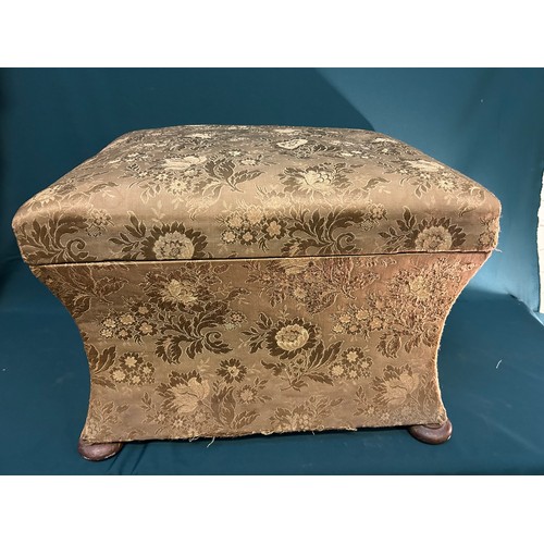 379 - Early 20th Century Ottoman box on bun feet - 58cm x 50cm x 42cm H