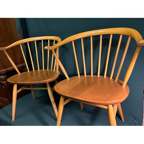 330 - Good pair of vintage blonde Ercol 