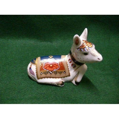 18B - ROYAL CROWN DERBY DONKEY FOAL WITH THE GOLD BUTTON