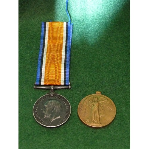 40D - 2 WWI BRITISH ARMY MEDALS VICTORY & 1914 1918 MEDAL ISSUED TO 68768 Pte J.R. GRUNDY LIVERPOOL RIFLES