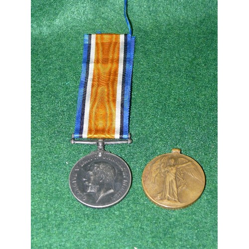 40D - 2 WWI BRITISH ARMY MEDALS VICTORY & 1914 1918 MEDAL ISSUED TO 68768 Pte J.R. GRUNDY LIVERPOOL RIFLES