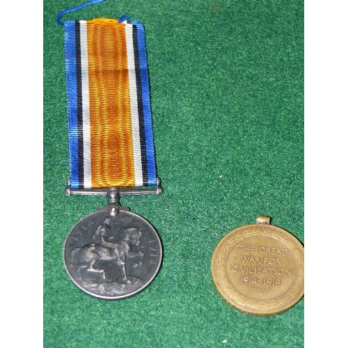 40D - 2 WWI BRITISH ARMY MEDALS VICTORY & 1914 1918 MEDAL ISSUED TO 68768 Pte J.R. GRUNDY LIVERPOOL RIFLES