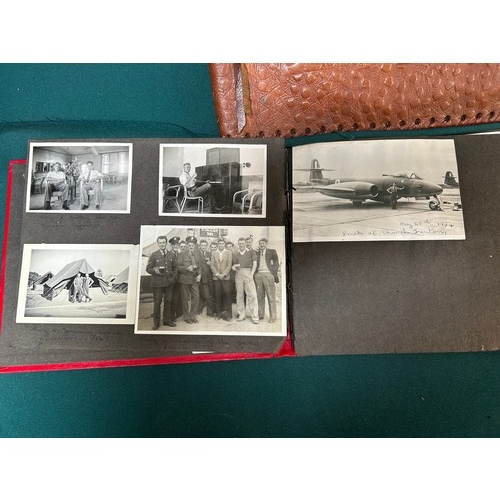 42A - 2 x early 1950’s post war black & white photograph albums, military family. Many photographs. Operat... 