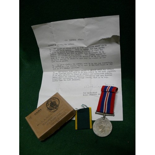 40E - WWII 1939 1945 WAR MEDAL ISSUED TO MR W.A.BAILEY 