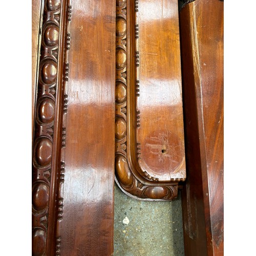 396 - A Victorian or Edwardian mahogany four poster bed from a Norfolk country house. 5 foot 6 inch width ... 