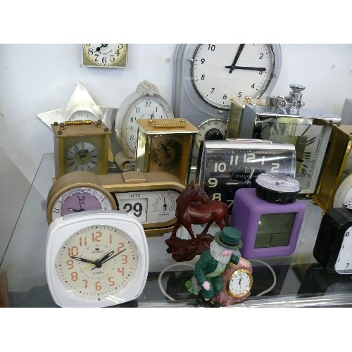 90 - A LARGE COLLECTION OF VARIOUS MANTLE AND WALL CLOCKS