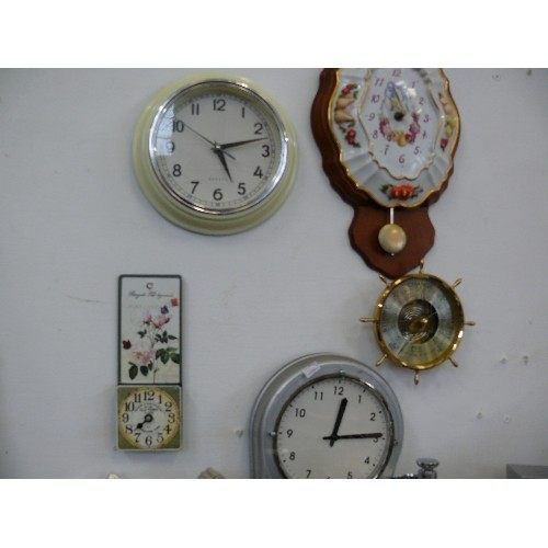 90 - A LARGE COLLECTION OF VARIOUS MANTLE AND WALL CLOCKS