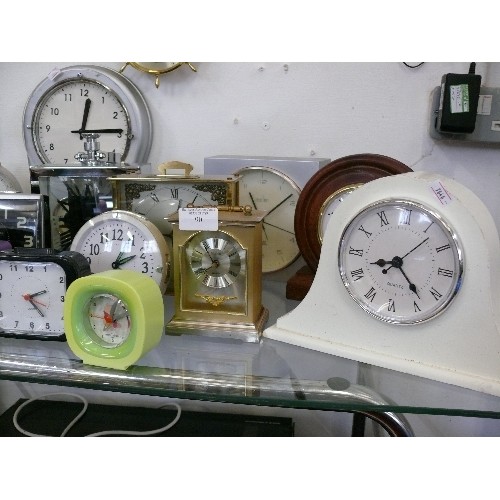 90 - A LARGE COLLECTION OF VARIOUS MANTLE AND WALL CLOCKS