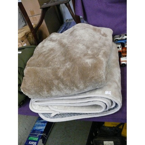 101 - A LARGE SOFT FLEECE RUG AND A SMALLER ONE