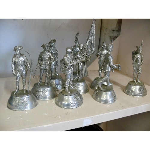 145 - 9 PEWTER MILITARY FIGURES BY CHARLES C. STADDEN TO INCLUDE THE PARACHUTE REGIMENT, SCOTS GUARD AND R... 