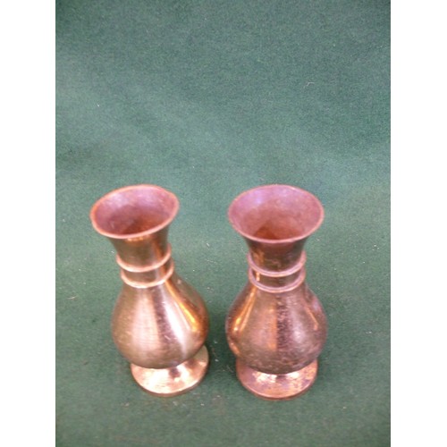 234 - 2 MATCHING BRASS VASES