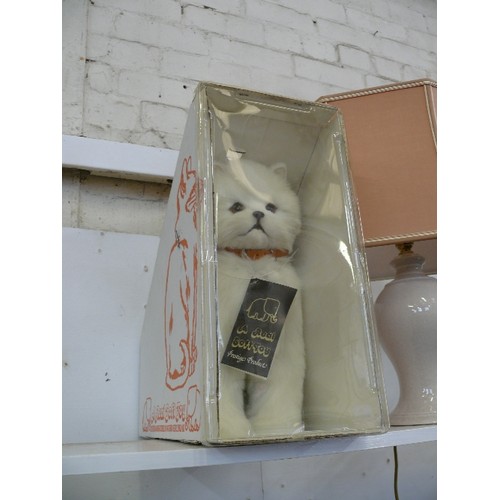 153 - A REALLY SOFT TOY CAT IN ORIGINAL BOX