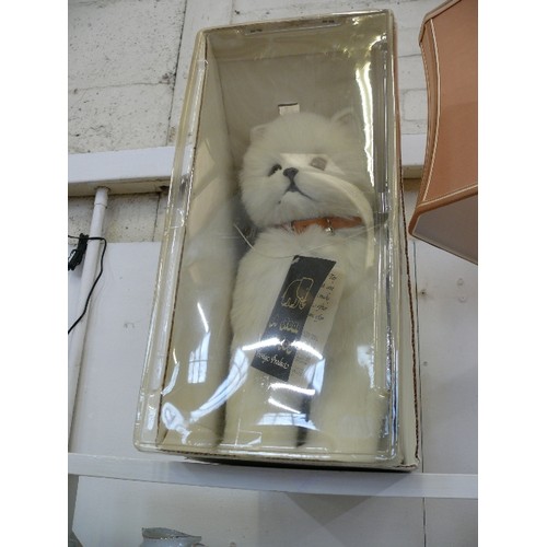 153 - A REALLY SOFT TOY CAT IN ORIGINAL BOX