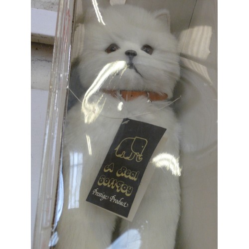 153 - A REALLY SOFT TOY CAT IN ORIGINAL BOX