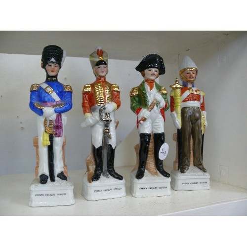 157 - FOUR CERAMIC FRENCH CAVALRY OFFICER FIGURINES