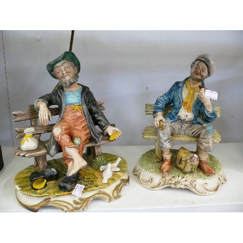 158 - TWO LARGE GENTLEMAN FIGURINES