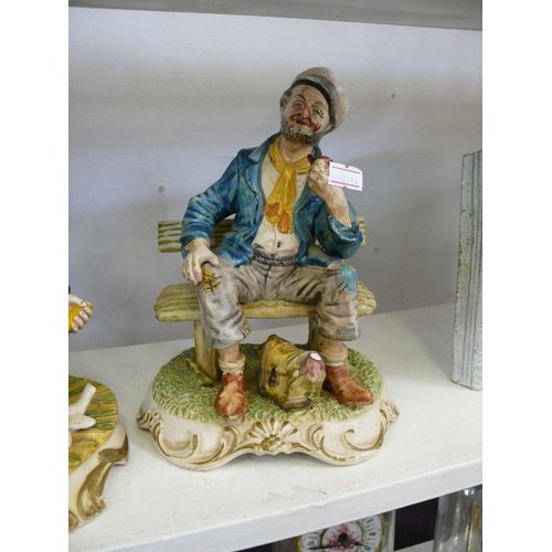 158 - TWO LARGE GENTLEMAN FIGURINES