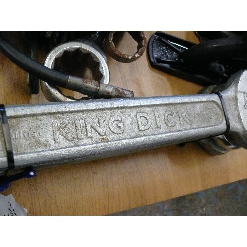 209 - 4 LARGE KING DICK OPEN ENDED SPANNERS