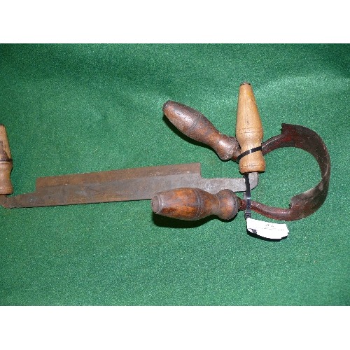 222 - 2 WOOD SHAVERS/DEBARKERS 1 FLAT AND 1 HORSESHOE SHAPE