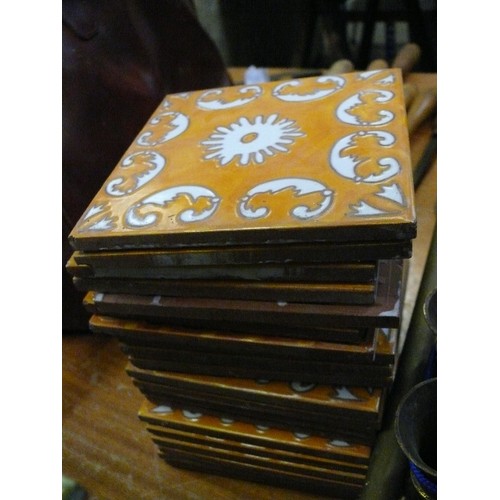 205A - BOX OF 20 ITALIAN TILES IN ORANGE