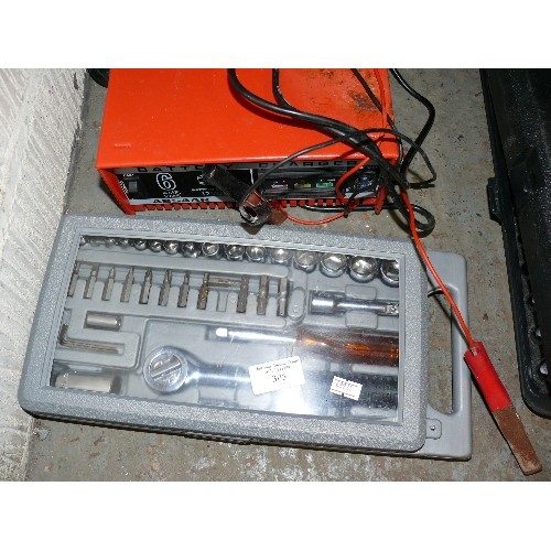 305 - AN ABSAAR BATTERY CHARGER AND A SOCKET SET