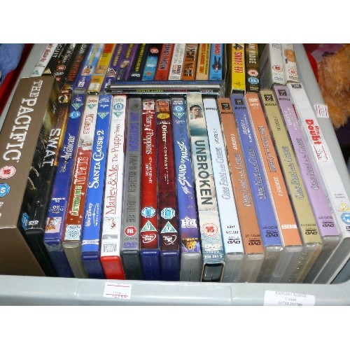 117 - A LARGE BOX OF DVD'S AND DVD GAMES