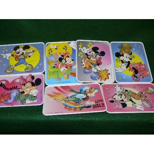 129 - SET OF 7 X WALT DISNEY METAL CARDS.