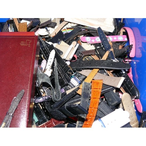 83 - A LARGE BOX OF VARIOUS WATCH STRAPS ETC