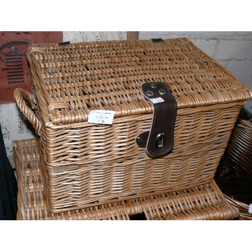 176 - TWO WICKER PICNIC HAMPERS