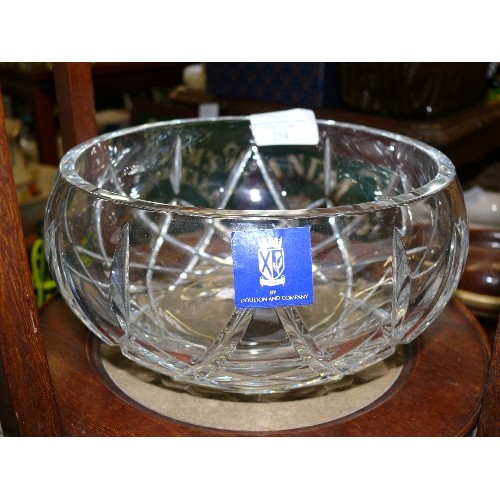 254 - A ST ANDREWS CRYSTAL BOWL BY DOULTON AND COMPANY AND ANOTHER CRYSTAL BOWL.