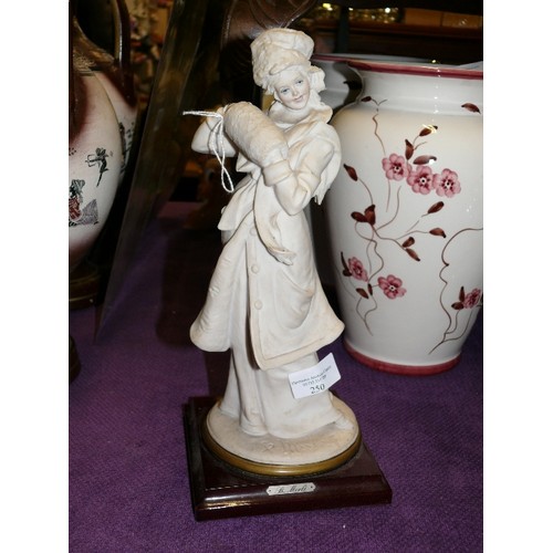 250 - A CAPODIMONTE LADYFIGURE SIGNED B. MERLI